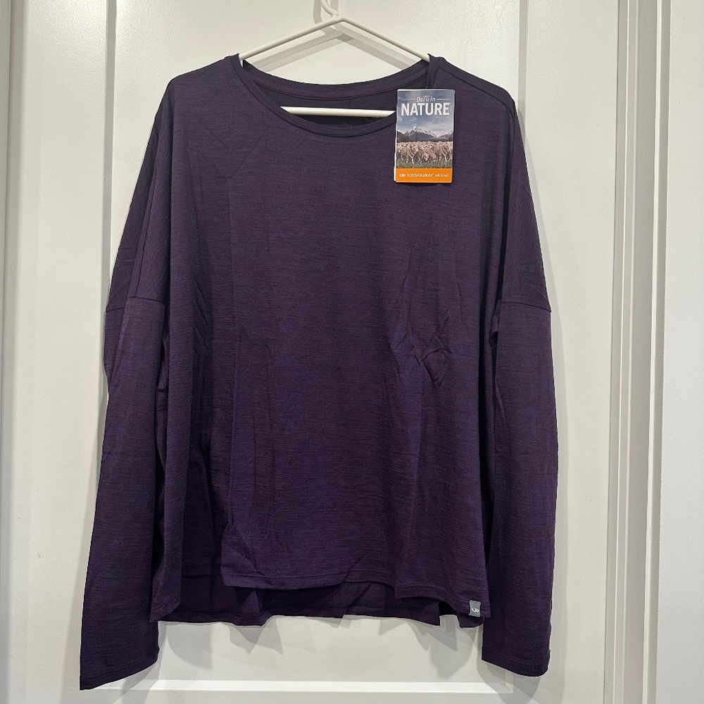 NWT Icebreaker Merino Aria Scoop Long Sleeve Top (Large)